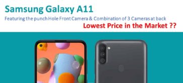 Samsung Galaxy A11 with Punch Hole Front Camera
