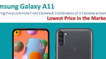 Samsung Galaxy A11 with Punch Hole Front Camera